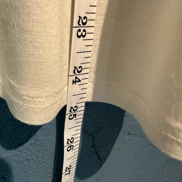 GNW Size Medium Fairy Femme Ivory Knit Blouse ruffle front basics layering - Picture 7 of 7